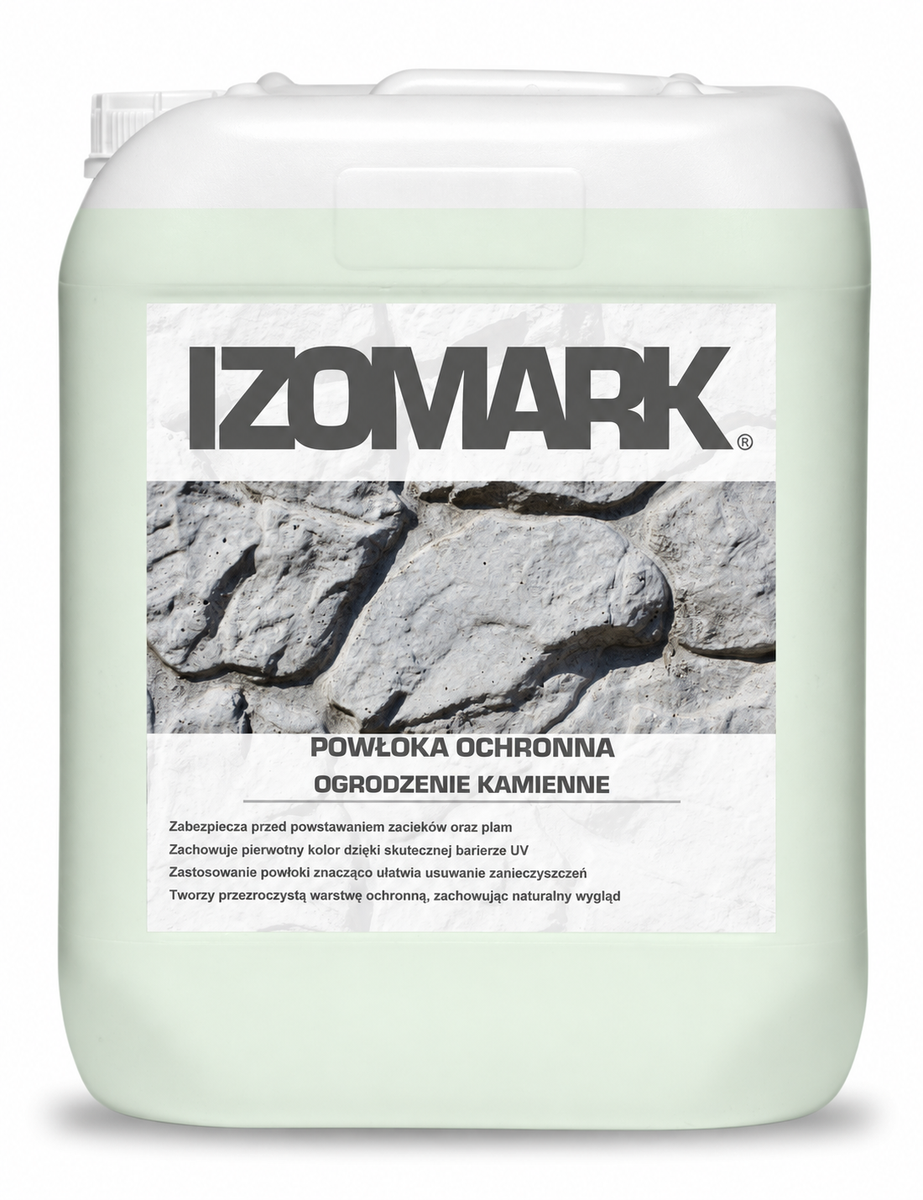 IZOMARK protective coating stone fence